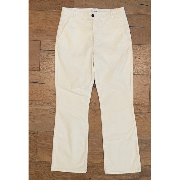 Frame Denim White Corduroy High Rise Pants - Picture 2 of 4